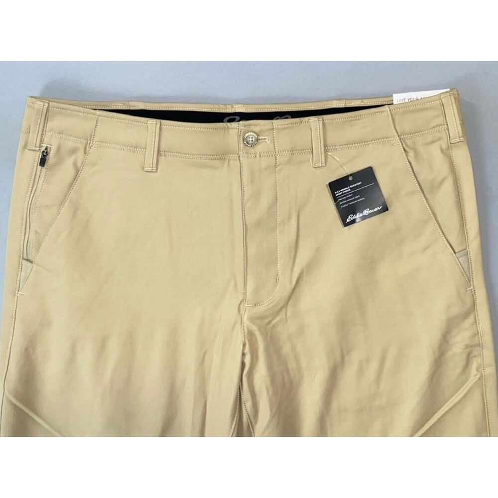 Eddie Bauer Classic Straight Flex Waist Chino Pants. Beige, Men's 40X32. NWT! - Picture 4 of 8
